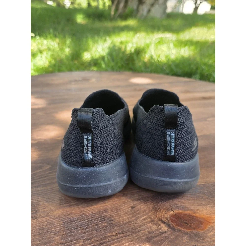 Size 7- Skechers GOwalk Joy Black Slip On Walking Shoes Womens BBK Stretch Fit